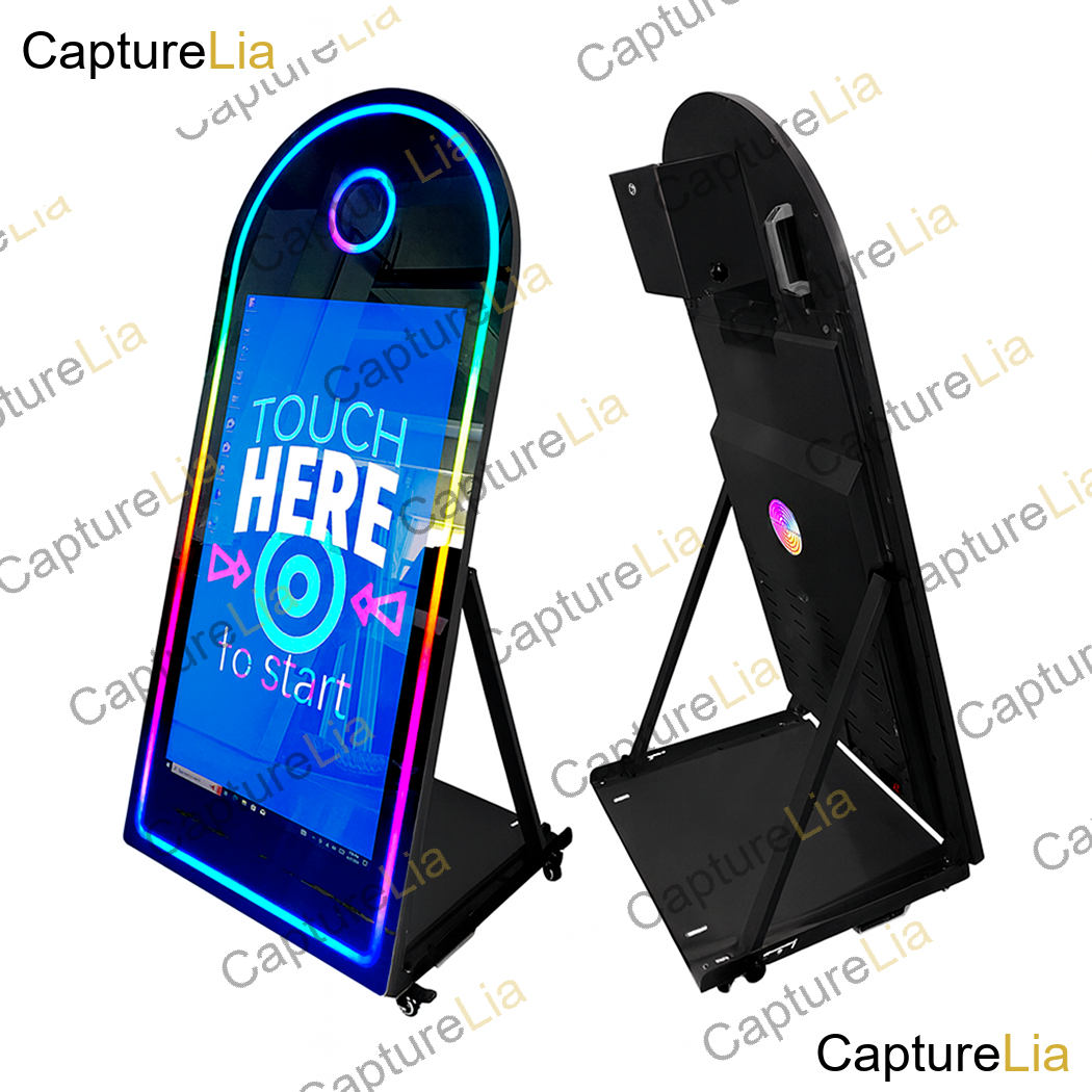 Borne PhotoBooth Miroir Pro Noir